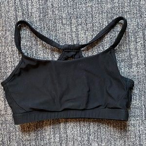 Black strappy sports bra